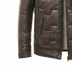 Veste en cuir de moto personnalisée pour homme, coupe slim, élégante, décontractée, pour l'extérieur, de haute qualité, vente chaude, OEM - Product Image 4