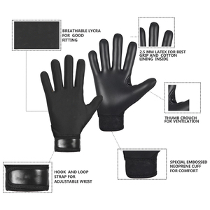 Gants de gardien de but de football professionnels personnalisés, paume en latex allemand haute adhérence, protection des doigts - Product Image 2
