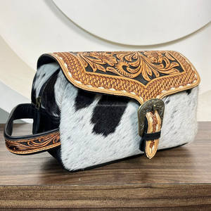 กระเป๋าเครื่องแป้งสำหรับผู้หญิงหนังวัวสำหรับเดินทางกระเป๋าเครื่องสำอางกระเป๋าเครื่องสำอาง - Product Image 4