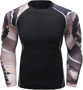 Men's UPF 50+ UV Sun Protection Rash Guard Quick Drying Long Sleeve Compression Swim Shirt <b>Athletic</b> Performance <b>Athletic</b> Wear - Product Image 1