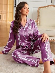 Conjunto de pantalones cortos de pijama de satén de seda suave para mujer, top de manga corta, ropa de dormir ligera y cómoda, conjunto para estar en casa - Product Image 3