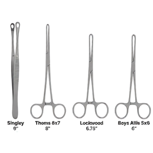 Juego de 14 Pinzas para Tejido, Instrumentos Quirúrgicos Intestinales, Acero Inoxidable de Grado Alemán, Pinzas Babcock Allis - Product Image 5
