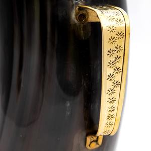 Jarra de Cuerno Vikinga Hecha a Mano, Vaso de Cuerno de Buey Natural de Primera Calidad para Cerveza, Cerveza Artesanal, Sidra y Estilo Medieval Antiguo - Product Image 6