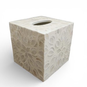 Handmade Wooden Tissue Box with Mother of Pearl Inlay for Home Decor - Product Image 4