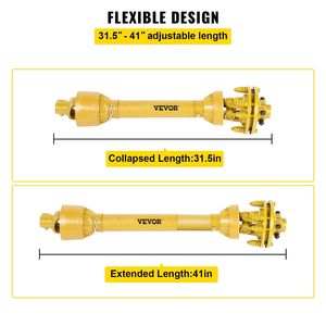 Serie 4 frizione gialla a slittamento dell'albero per trattore spazzola maiale/finitura falciatrice 1-3/8 \ "6 parti macchine agricole Spline Drive - Product Image 4