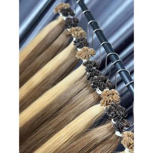 Extensiones de Cabello con Punta Plana, Cabello Humano Liso, Balayage con Reflejos Marrón Oscuro y Rubio, Virgen Vietnamita, Doble Trama - Product Image 2