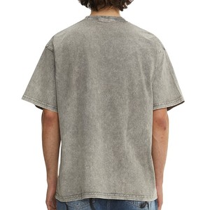 เสื้อยืดผู้ชายคุณภาพสูง ผ้าฝ้ายเจอร์ซีย์ 100% น้ำหนัก 230 กรัม สไตล์ลำลอง โอเวอร์ไซส์ วินเทจ ล้างสีแบบแอซิด พร้อมส่ง - Product Image 6