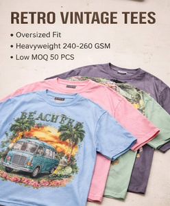 Camisetas de Punto Retro Vintage de Primera Calidad al por Mayor - Corte Holgado, Tejido Grueso, 100% Algodón - Product Image 6