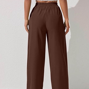 Pantalon Femme Tendance Respirant Sur Mesure Nouvelle Collection Couleurs Unies Pantalon Femme Tendance 2026 - Product Image 2