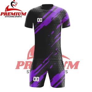 Maillots de football/soccer 100 % polyester à sublimation, personnalisables, séchage rapide, service OEM, vente en gros, design sur mesure, coupe courte - Product Image 2