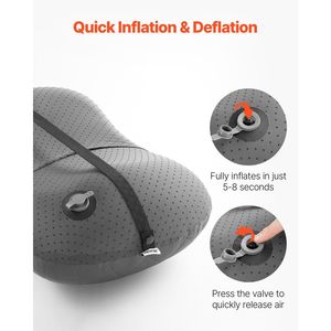 Cuscino Gonfiabile da Campeggio da 5 Pollici, Spesso e Morbido, per Viaggi e Escursioni, con Fodera Rimovibile e Lavabile e Funzioni di Stoccaggio - Product Image 3