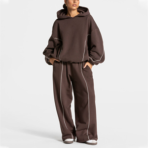 Conjunto Deportivo de Dos Piezas para Mujer, Chaqueta con Cierre y Pantalones a Juego, Ropa Deportiva Personalizada de Moda, Marca Privada - Product Image 1
