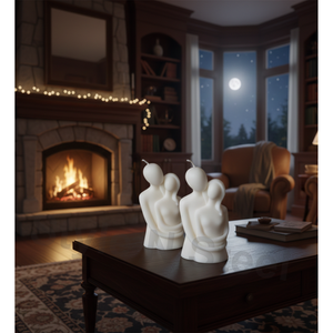 Bougie décorative pour couple, option de décoration pour la maison, mariages, Noël, Pâques, anniversaires et Saint-Valentin - Product Image 1