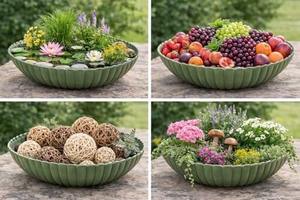 Moderna Tazón Redonda de Metal Ecológico con Borde Festoneado, Minimalista, Verde Pálido, para Servir Frutas, Ideal para Fiestas - Product Image 6