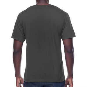 T-shirt décontracté pour homme en coton 100% à col rond et manches courtes, coupe classique, imprimé numérique sur le devant avec logo personnalisé, tissu lourd anti-plis - Product Image 4