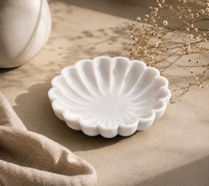 Frutero con forma de flor de mármol blanco hecho a mano más hermoso, decoración del hogar de calidad Premium y propósito de regalo de lujo - Product Image 3