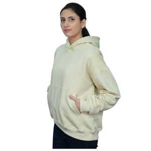 Sweat-shirts et sweats à capuche en molleton de coton teint uni de qualité supérieure, épais, couleur neutre, style streetwear - Product Image 4