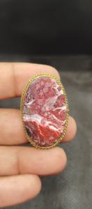 AAAAA Cabochon rainuré en laiton, Agate Crazy Lace étonnante, Pierre précieuse en vrac pour la lithothérapie et la fabrication de bijoux, pour sertissage clos - Product Image 5