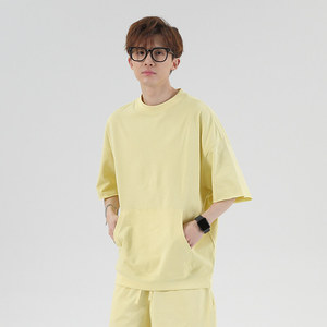 Nuevos Productos Exclusivos: Camiseta Oversize de Algodón con Cuello Redondo y Bolsillo, Manga Corta, Marca de Moda con MOQ Bajo - Product Image 3