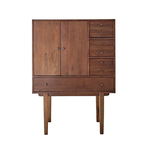 Modern Wooden Bedside Cabinet with Drawers and Doors <b>Freestanding</b> Storage Unit for Bedroom Living Room Home Office - Product Image 6