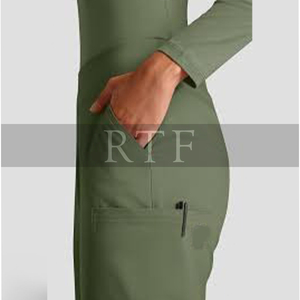 Pantalon de yoga pour femme à 4 poches avec ceinture en tricot, en nylon/coton, respirant et écologique, longueur intégrale, par RAW to FINE - Product Image 3