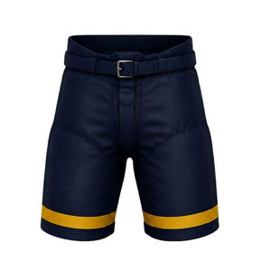 Blue Men's Ice Hockey <b>Pants</b> with <b>Padded</b> Protection and Buckle Closure for Adult Players All Seasons Custom Ice Hockey Game <b>Pants</b> - Product Image 4