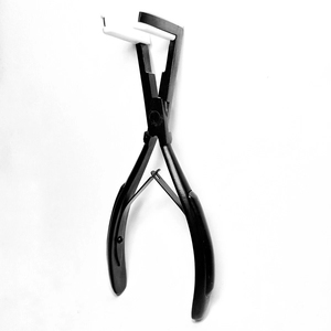 Matte Black Hair Extension <b>Tape</b> Press Pliers, Reinforced Frame Structure, <b>White</b> Silicone Cushion Jaws, Sealing Clamp Tool - Product Image 1