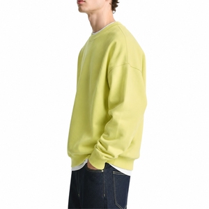 เสื้อสเวตเชิ้ตคอกลมสีพื้นผ้าฝ้ายถักเนื้อหนาสำหรับผู้ชาย สวมใส่สบาย พิมพ์ลายพรีเมียม - Product Image 1