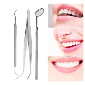 Juego de Instrumentos Quirúrgicos Dentales de Acero Inoxidable de Tres Piezas, Agarre Ergonómico, Color Plateado, Operación Manual, Clase I, Alta Temperatura - Product Image 2