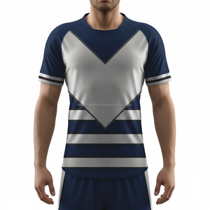 Uniforme de Rugby Personalizado con Estampado de Manga Corta, Venta al Por Mayor OEM - Product Image 1