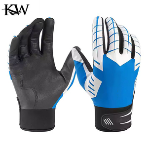 Guantes de bateo de softbol de súper calidad, guantes de bateo de béisbol de cuero original, guantes de bateo de béisbol de color personalizado para equipos, de cuero vacuno. - Product Image 4