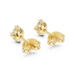 Pendientes con Diamantes Cultivados en Laboratorio de Corte Ovalado de 0.37CT, Engastados en Oro Amarillo de 18K, para Mujer, Regalo de Compromiso, Boda, San Valentín, Uso Diario - Product Image 3