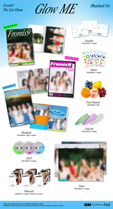 อัลบั้มชุดที่ 2 จากวง fromis_9 Glow ME [Sparkling Green Ver.] ซีดี โฟโต้บุ๊ค 2 โฟโต้การ์ด โปสการ์ดผลไม้ สติ๊กเกอร์ (วิตามิน ME) เคป๊อป ดนตรีเกาหลี - Product Image 2