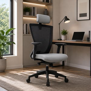 Chaise de bureau exécutive ergonomique moderne KINSHA CV-01, réglable en hauteur, pivotante, certifiée BIFMA, en PP et PU, vente en gros - Product Image 1