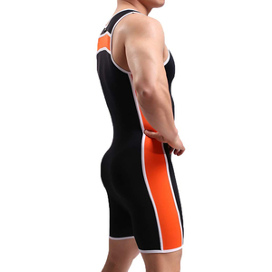 Singlet de Lucha Libre para Hombre, de Una Pieza, Ajustado, Sin Mangas, Compresión Elástica, Spandex, Nailon, para Entrenamiento Atlético y Competición - Product Image 2