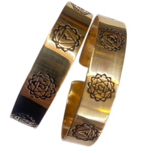 Brass Charm Bracelet 3 Metal <b>Wire</b> Yingyang Brass Bangles - Product Image 3