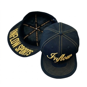Casquette Snapback Ajustable à 6 Panneaux Gris Bleu Or Broderie Lettres Unisexe Hip Hop Sportif Style Urbain Chapeau Décontracté Personnalisable - Product Image 6
