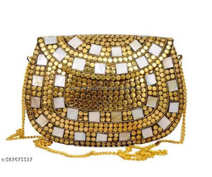 Magnifiques pochettes en mosaïque fabriquées à la main par Falak World Export, un accessoire époustouflant pour les femmes lors de célébrations et d'occasions spéciales - Product Image 3