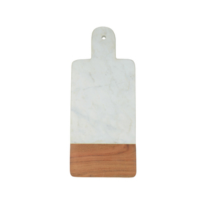 Elegante Tabla de Cortar Rectangular de Madera y Mármol Blanco Indio, Hecha a Mano, Premium, Apta para Lavavajillas, Duradera, Grosor Personalizable - Product Image 4