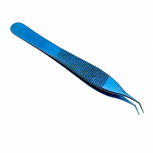 Kit de 5 pinces chirurgicales bleues pour greffe de cheveux FUE, usage hospitalier, instruments d'extraction et de placement, manuel, certifié CE Classe I - Product Image 5