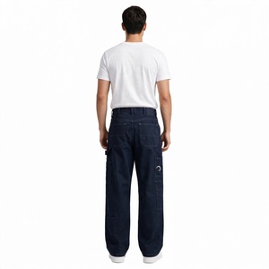 Pantalones vaqueros rectos de cintura media para hombre, nuevos, al por mayor, de algodón transpirable y ecológico, lisos, informales, de verano, de BD - Product Image 3