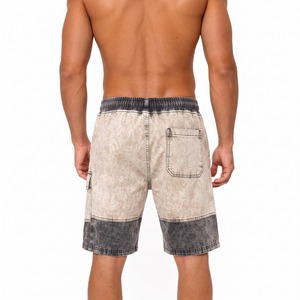 Pantalones Cortos Deportivos de Algodón para Hombre, Estilo Vintage, Lavado Ácido, Cintura Elástica, para Gimnasio, Fitness, Running y Descanso, con Bolsillos - Product Image 2