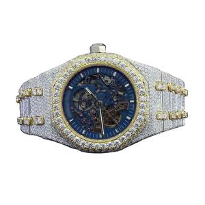 Montre de luxe en moissanite haut de gamme très demandée, montre hip-hop entièrement sertie de diamants, bijoux de poignet disponibles à la vente - Product Image 3