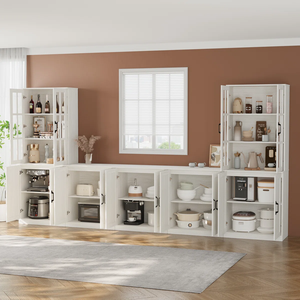 <b>White</b> High Quality OEM MDF Home Furniture Dining Room Cabinet Contemporary Cabinet MD01 For Kitchen - Product Image 2