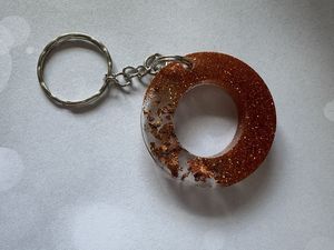Unique Resin <b>Key</b> Ring With Abstract Art Pattern Handmade Modern Gift For Creative Designers And Art Enthusiasts - Product Image 1