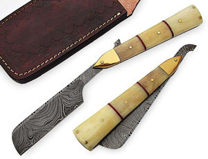 Maquinilla de Afeitar Clásica Premium Kaamir Instruments para Hombre, Mango de Acero Inoxidable, Cuchilla de Doble Filo de Acero Inoxidable Súper Resistente - Product Image 4