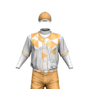 Maillot de baseball personnalisé pour homme, orange et gris, imprimé géométrique, sublimé, manches courtes, boutons sur le devant, vêtements de sport, adulte unisexe - Product Image 3