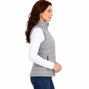 Chaleco Térmico de Poliéster Gris para Mujer, Marca WARPRO INDUSTRY, con Cierre de Cremallera, para Senderismo y Actividades al Aire Libre de Verano - Product Image 3