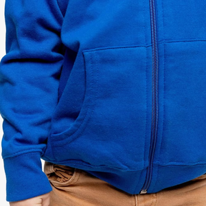 Sweat à capuche pour garçons de haute qualité, vente chaude, vêtements unisexes pour enfants, sweat à capuche zippé bleu vif pour enfants, look décontracté moderne, sweat à capuche classique - Product Image 3