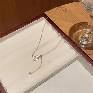 Collar de Perlas de Agua Dulce de Plata de Ley S925 para Mujer, Colgante de Perla Blanca Grande de 12-13 mm con Incrustaciones de Circonitas en Forma de Estrellas, Cadena para Clavícula - Product Image 3